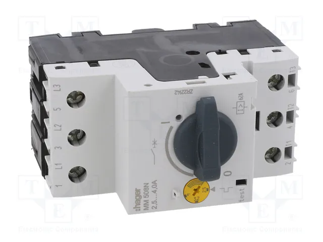 HAGER MM508N Interruptor motorizado de 1,5kW 230VAC 2,5-4A HAGER MM508N Interruptor motorizado de 1,5kW 230VAC 2,5-4A