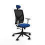 PIQUERAS Y CRESPO Silla de oficina Motilla con mecanismo Sincro/Traslack Azul y Negro