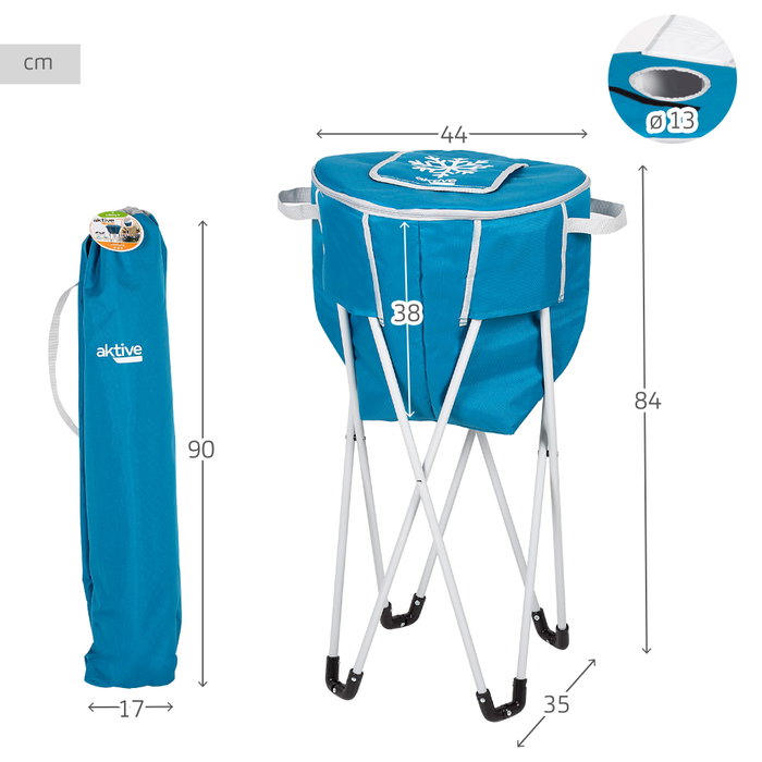 Aktive Nevera portátil plegable con soporte para camping Aktive Nevera portátil plegable con soporte para camping