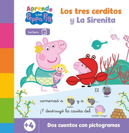 BEASCOA Peppa Pig. Lectoescritura - Aprende con Peppa. La Sirenita y los Tres Cerditos
