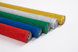 Papel Crepe (Pinocho) Sadipal Aluminio 0,5X1,5 M Oro (Set de 10)