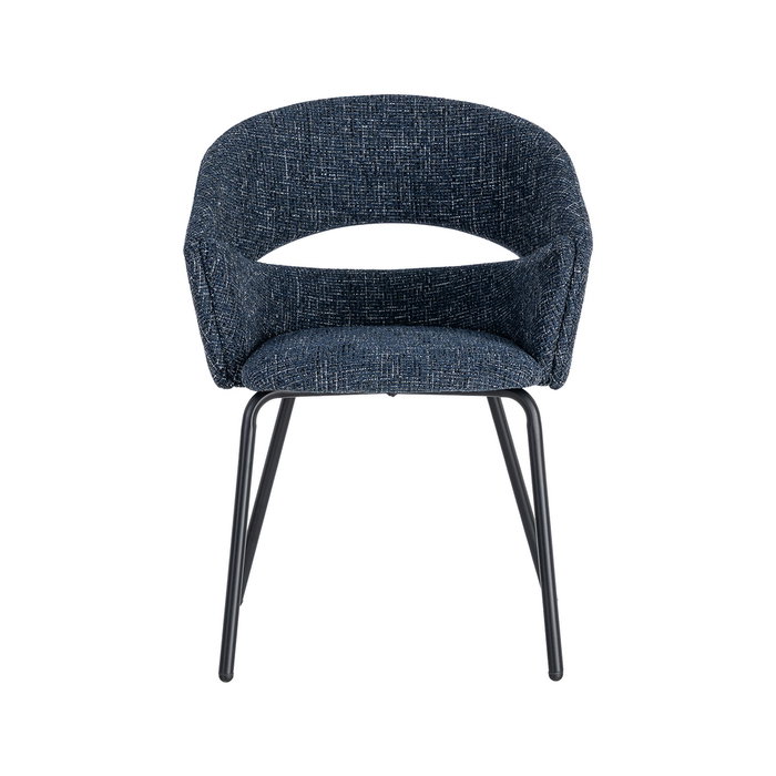 Silla Brazos Azul Tejido-Metal 59 X 61 X 82 cm (Set de 2)