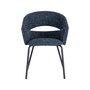 Silla Brazos Azul Tejido-Metal 59 X 61 X 82 cm (Set de 2)