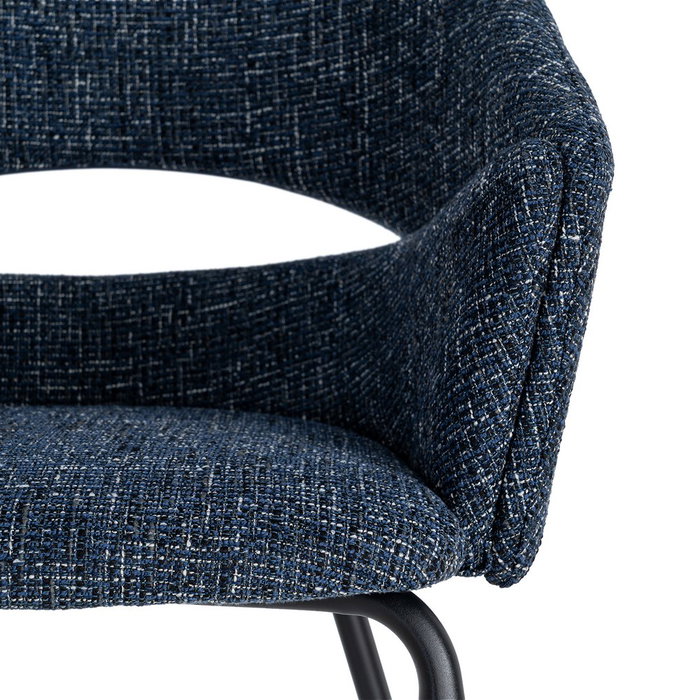 Silla Brazos Azul Tejido-Metal 59 X 61 X 82 cm (Set de 2)