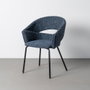 Silla Brazos Azul Tejido-Metal 59 X 61 X 82 cm (Set de 2)
