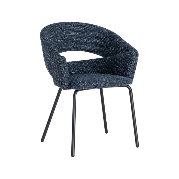 Silla Brazos Azul Tejido-Metal 59 X 61 X 82 cm (Set de 2)