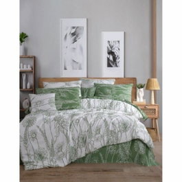 Aucune Juego de cama de 100% algodón reforzado, Blanco, 220x240 cm + 2 fundas de almohada 60x60 cm