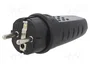 PAWBOL Enchufe Macho Uni-Schuko Negro 16A 250V AC