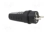 PAWBOL Enchufe Macho Uni-Schuko Negro 16A 250V AC