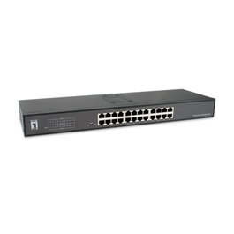 LevelOne GEU-2431 Switch Gigabit Ethernet de 24 puertos con kit de montaje en rack