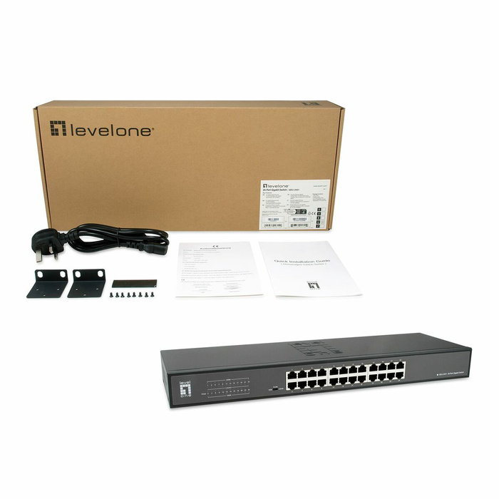 Level One GEU-2431 Switch de 24 puertos Gigabit Ethernet Level One GEU-2431 Switch de 24 puertos Gigabit Ethernet