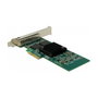 DeLOCK 89946 Tarjeta de Red Gigabit LAN PCI Express x4 con 4 Puertos RJ45, Controlador Intel I350 para Windows y Linux