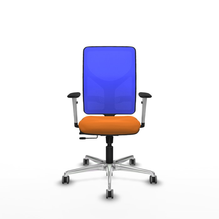 PIQUERAS Y CRESPO Silla de oficina Motilla con mecanismo Sincro/Traslack Naranja y Azul