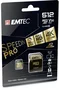 Emtec ECMSDM512GXC10SP Tarjeta de Memoria MicroSDXC 512 GB, Clase 10, UHS-I (U3/V30/A2), 100 MB/s Lectura, Negro/Dorado