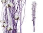 Giftdecor Ramillete Algodon Morado Lavanda Verde 10 cm x 100 cm x 18 cm Materia Vegetal Seca (Set de 18)