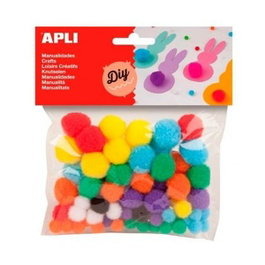Apli Pompones Colores Surtidos Bolsa 78U
