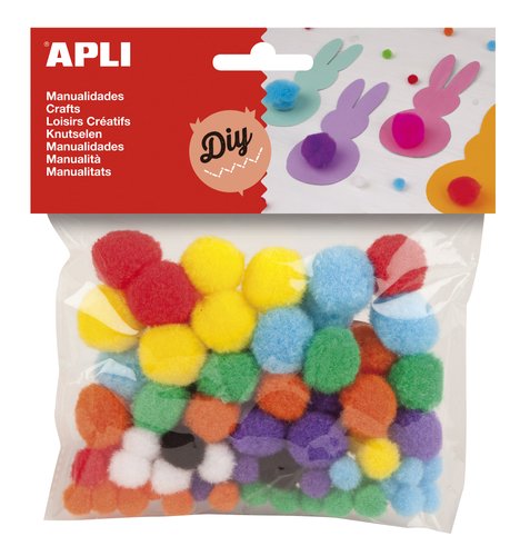Apli Pompones Colores Surtidos Bolsa 78U
