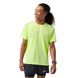 Camiseta de Manga Corta Hombre Brooks High Point Sleeve 2.0 Amarillo