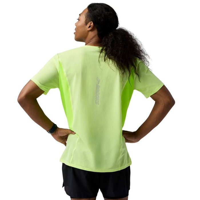 Camiseta de Manga Corta Hombre Brooks High Point Sleeve 2.0 Amarillo