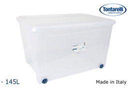 Inde Caja de Almacenaje 145 L con Tapa y Ruedas (3 Unidades)