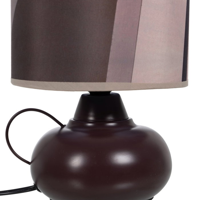 Lámpara Mesa Marrón Tejido-Metal 18 X 18 X 26,50 cm