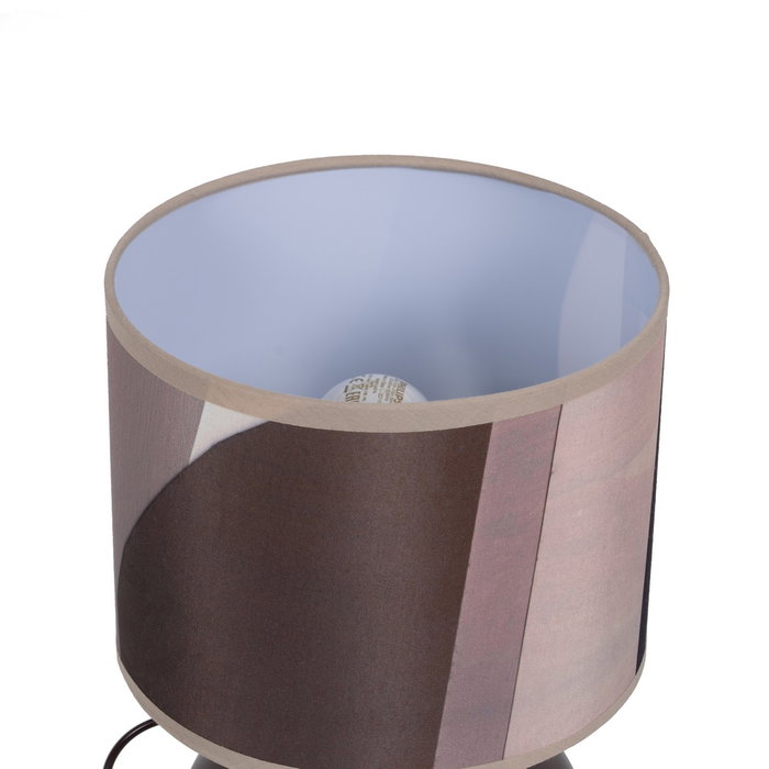 Lámpara Mesa Marrón Tejido-Metal 18 X 18 X 26,50 cm