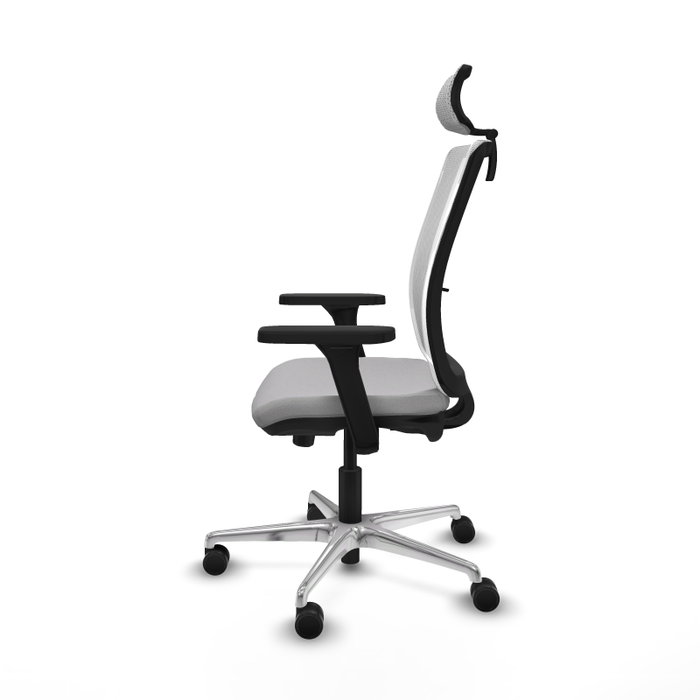 PIQUERAS Y CRESPO Silla de oficina Haches Gris claro y Blanco