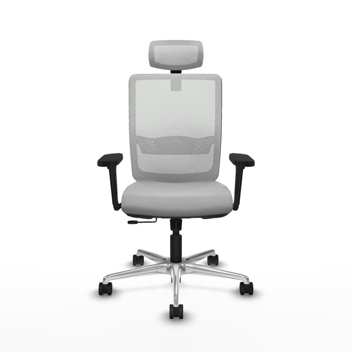 PIQUERAS Y CRESPO Silla de oficina Haches Gris claro y Blanco
