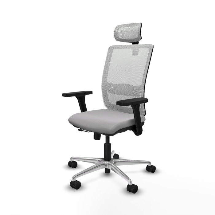 PIQUERAS Y CRESPO Silla de oficina Haches Gris claro y Blanco