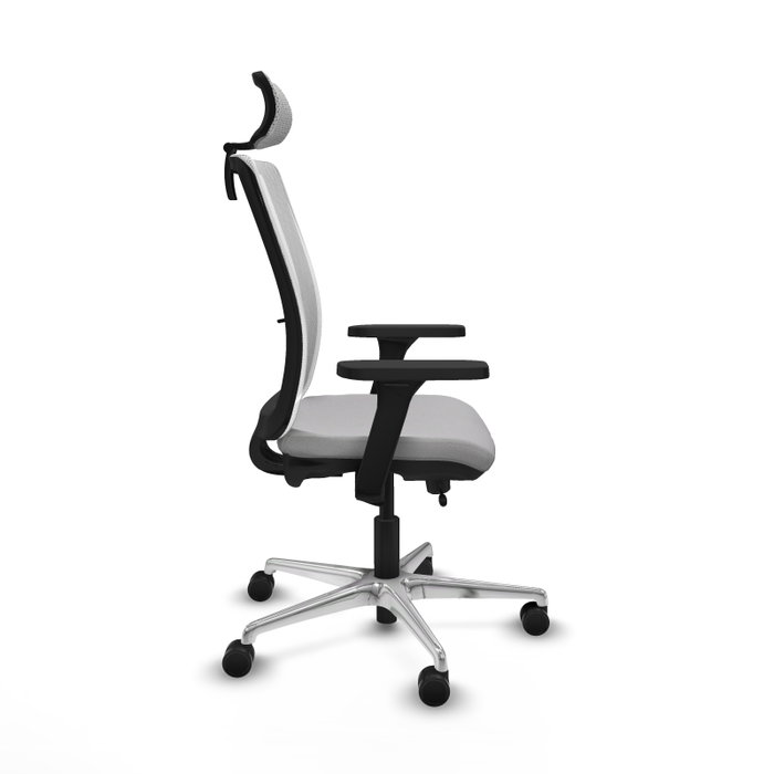 PIQUERAS Y CRESPO Silla de oficina Haches Gris claro y Blanco