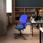 PIQUERAS Y CRESPO Silla de oficina Jorquera con mecanismo Sincro, Tela Lila y Malla Gris