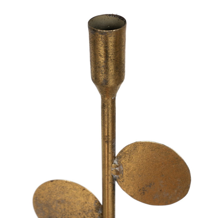 Portavelas Oro Metal Decoración 19,50 X 19,50 X 103,50 cm