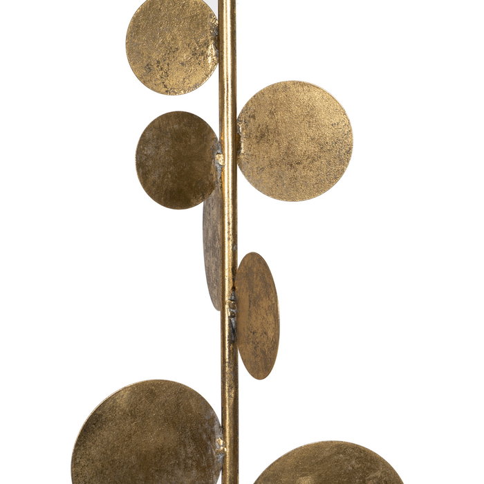 Portavelas Oro Metal Decoración 19,50 X 19,50 X 103,50 cm