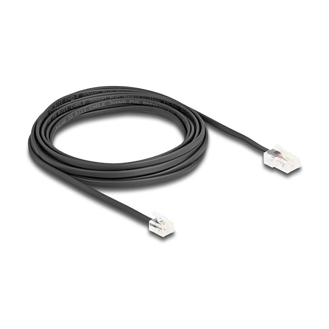 DeLOCK Cable telefónico RJ45 macho a RJ11 macho Negro 5 m