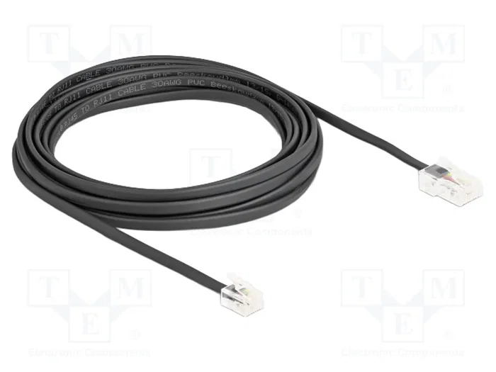 DeLOCK Cable telefónico RJ45 a RJ11 negro 5 m DeLOCK Cable telefónico RJ45 a RJ11 negro 5 m