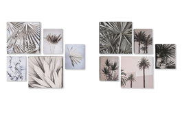 DKD Home Decor Set de 5 Cuadros de Lienzo y MDF 25x25x2,5 cm