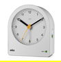 Braun BC-22-W Reloj Despertador Clásico Analógico Blanco con Movimiento Silencioso y Alarma Creciente