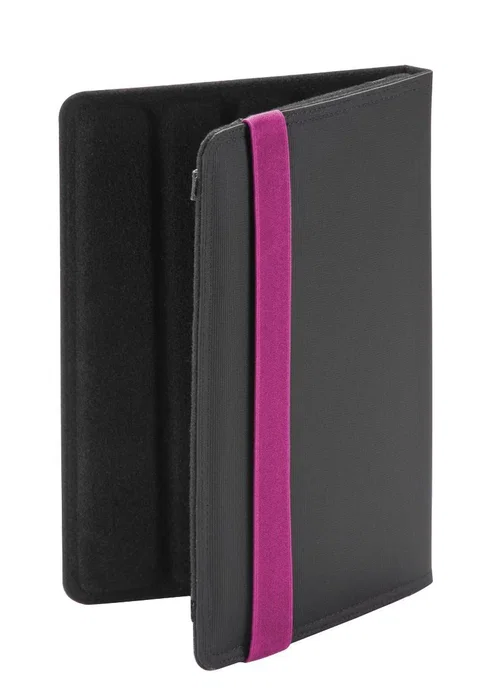 Ziron LY015 Funda Folio para Tablet Universal 20,3 cm (8") - Negro y Púrpura - Poliamida con Fibra - 6 Posiciones de Soporte