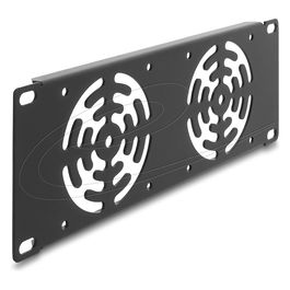 DeLOCK Panel frontal para rack de 10? 2 HE, para 2 ventiladores de 80 x 80 mm, color gris oscuro