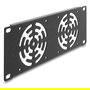 DeLOCK Panel frontal para rack de 10? 2 HE, para 2 ventiladores de 80 x 80 mm, color gris oscuro