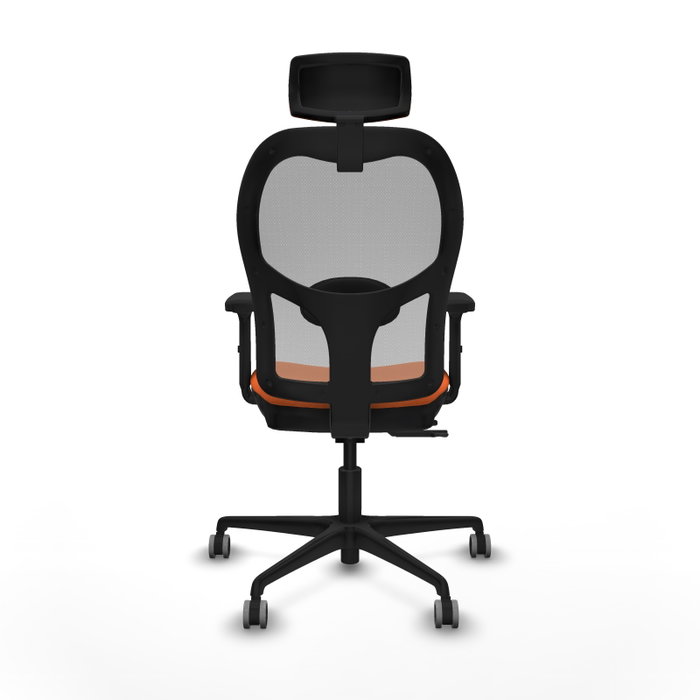 PIQUERAS Y CRESPO Silla de oficina Jorquera con mecanismo Sincro/Traslack, Naranja y Gris
