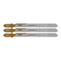 Wolfcraft Hojas de sierra de calar bimetálica para madera, 50 mm, 3 unidades