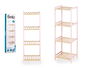 Berilo Estanteria Cuadrada 4 Estantes Bambu Rosa 35.2 x 100.2 x 30.2 cm