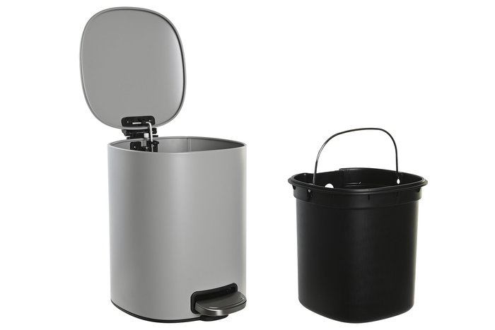 Papelera Basicos DKD Home Decor Gris 20 x 27 x 25 cm (2 Unidades)