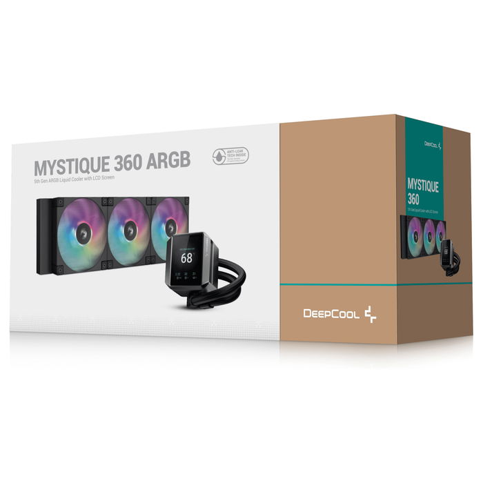 DeepCool MYSTIQUE 360 ARGB Refrigeración Líquida 12 cm 600-2400 RPM Negro