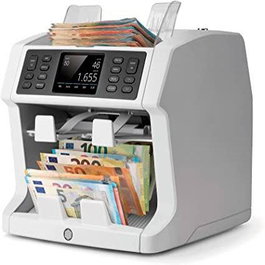 Safescan 2985-Sx Contadora de Billetes | Tolva 500 Billetes | 1200 Billetes/Minuto | Detección Falsos 7 Puntos