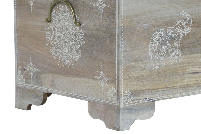 DKD Home Decor Baúl Indio Rk 22 Natural 43 x 45 x 78 cm