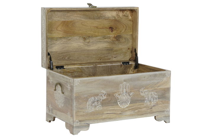 DKD Home Decor Baúl Indio Rk 22 Natural 43 x 45 x 78 cm