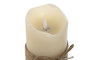 DKD Home Decor Vela Led Basicos Crema Marron 7.5 x 15 x 7.5 cm (16 Unidades)