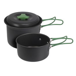 Redcliffs Cacerolas Aluminio Anodizado 2 Piezas Asas Plegables 950 ml/550 ml